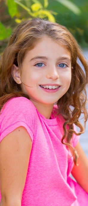 Young girl with phase 1 orthodontics